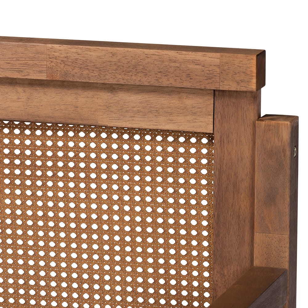 Baxton Studio - Toveli Twin Size Daybed with Trundle in Ash walnut - MG0015-Ash Walnut Rattan-Daybed-T/T view 6