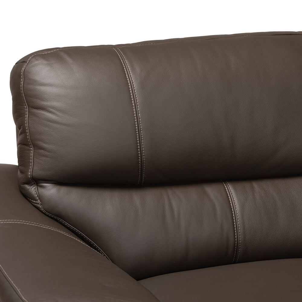 Baxton Studio - Townsend Sectional Sofa in Brown/Silver - LSG6001L-Sectional-Full Leather-Brown-Dakota 05 view 2