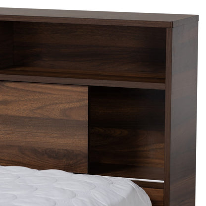 Baxton Studio - Tristan Queen Size Bed in Dark Brown - SEBED13017026-Columbia-Queen view 6