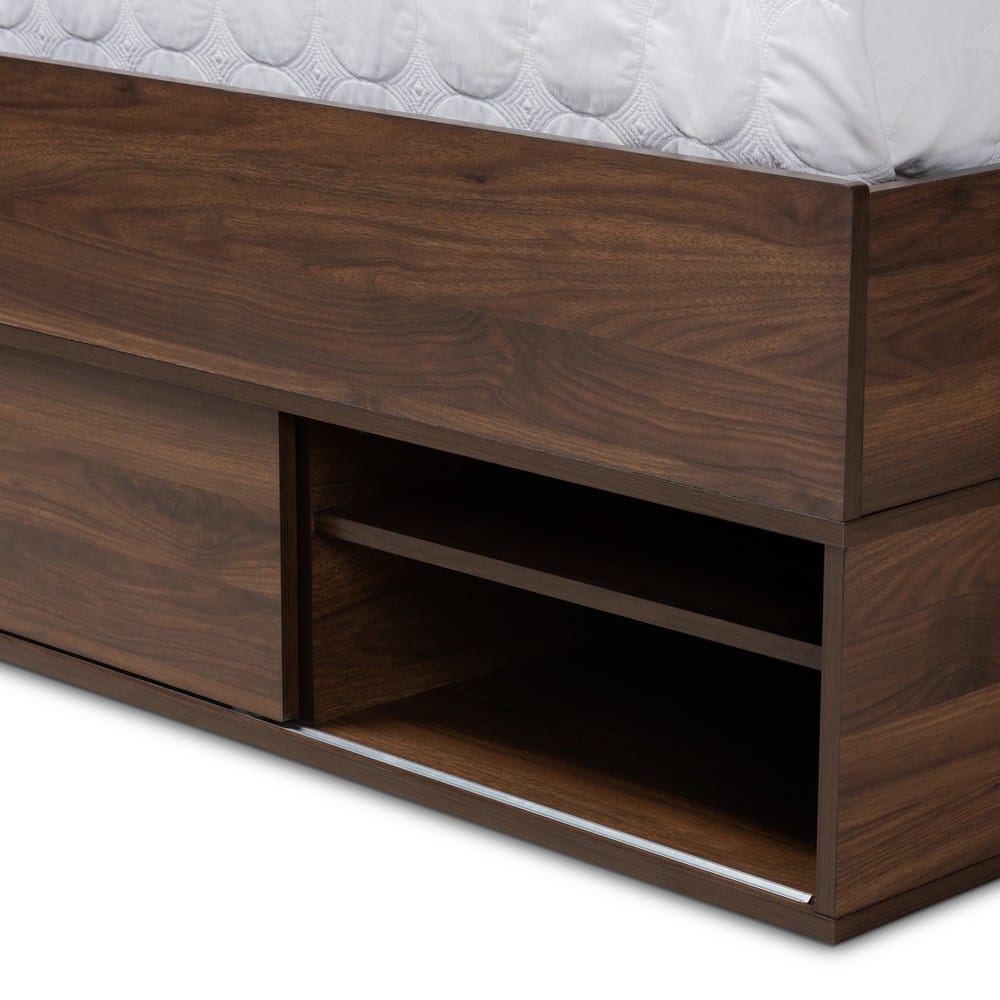 Baxton Studio - Tristan Queen Size Bed in Dark Brown - SEBED13017026-Columbia-Queen view 8