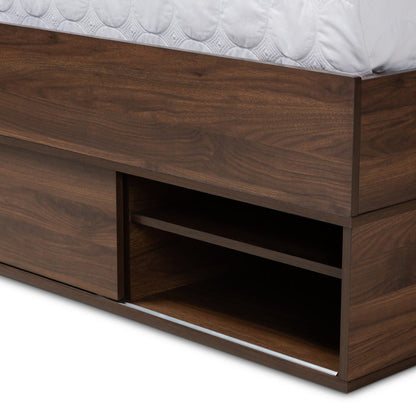Baxton Studio - Tristan Queen Size Bed in Dark Brown - SEBED13017026-Columbia-Queen view 8