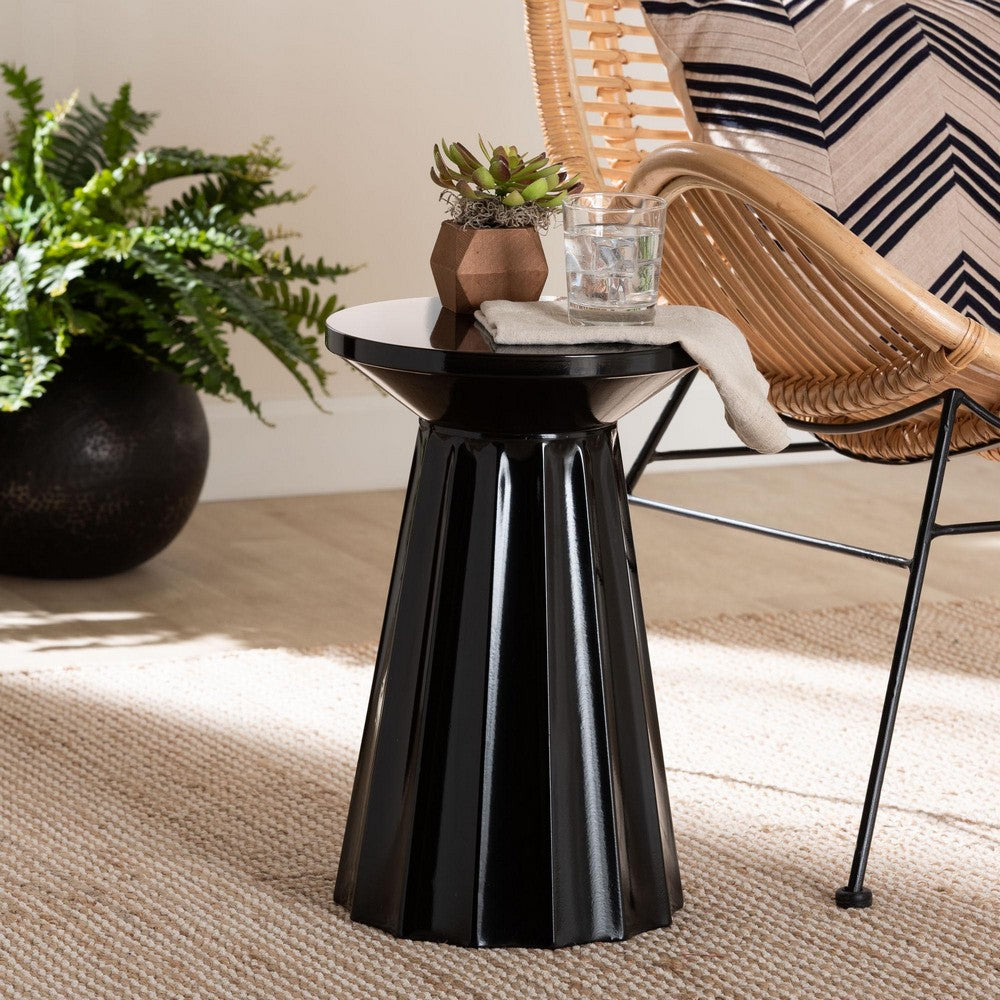 Baxton Studio - Ulmer End Table in Black - H01-123220-Black/Metal-Side Table view 6
