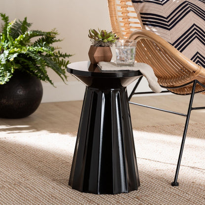 Baxton Studio - Ulmer End Table in Black - H01-123220-Black/Metal-Side Table view 6
