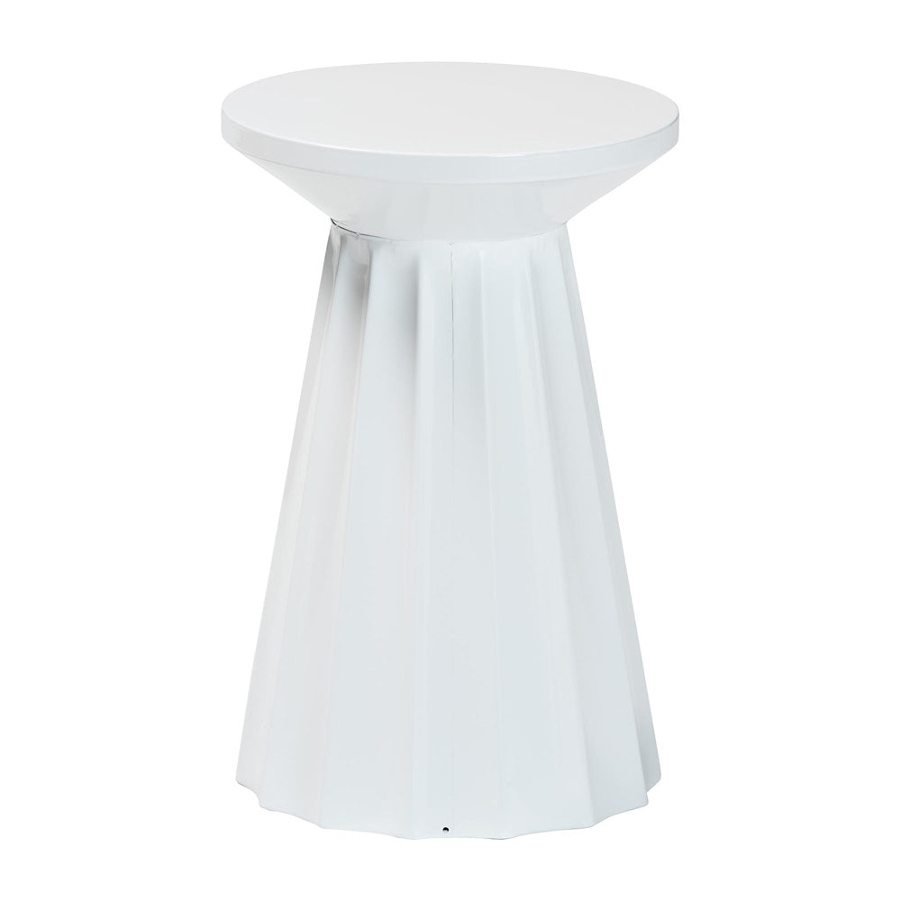 Baxton Studio - Ulmer End Table in White - H01-123220A-White/Metal-Side Table view 1