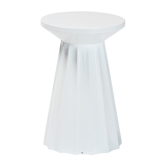 Baxton Studio - Ulmer End Table in White - H01-123220A-White/Metal-Side Table view 1