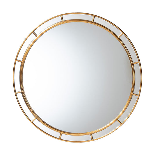 Baxton Studio - Ulvi Mirror in Antique Goldleaf - RXW-10925-Mirror view 1