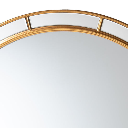 Baxton Studio - Ulvi Mirror in Antique Goldleaf - RXW-10925-Mirror view 2