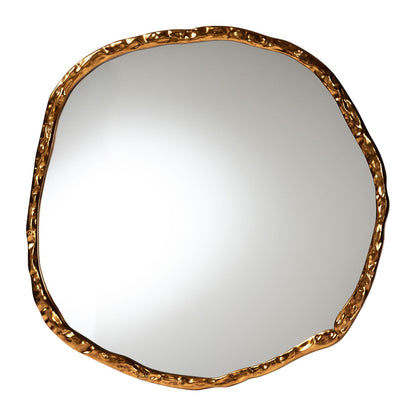 Baxton Studio - Urania Mirror in Antique Goldleaf - RXW-10983-Forged Brass-Mirror view 1