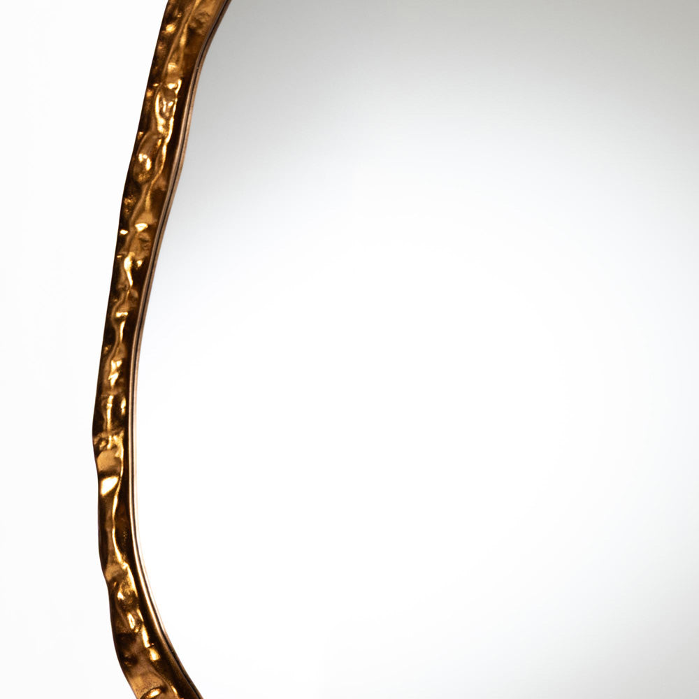 Baxton Studio - Urania Mirror in Antique Goldleaf - RXW-10983-Forged Brass-Mirror view 2