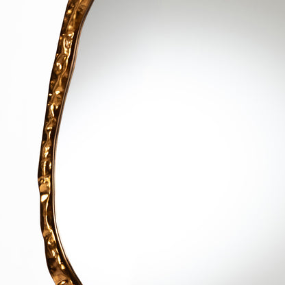 Baxton Studio - Urania Mirror in Antique Goldleaf - RXW-10983-Forged Brass-Mirror view 2