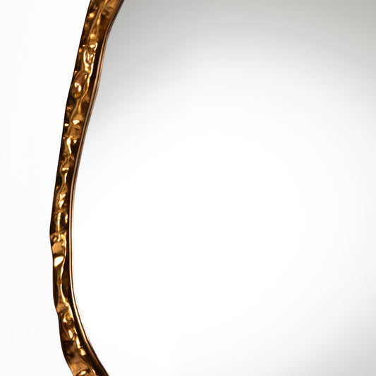 Baxton Studio - Urania Mirror in Antique Goldleaf - RXW-10983-Forged Brass-Mirror view 2