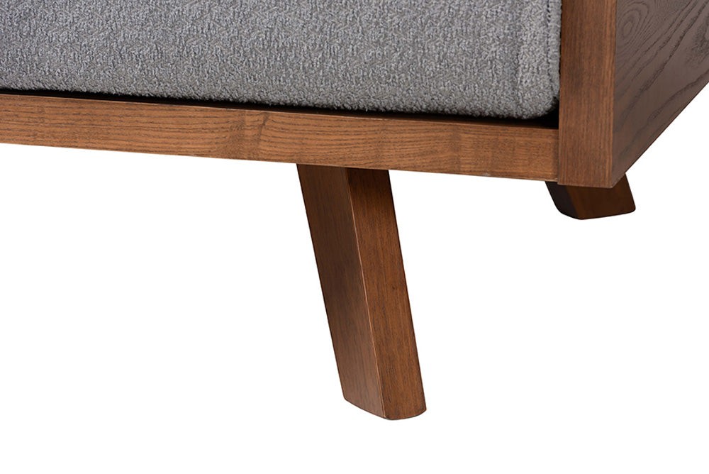 Baxton Studio - Uriel Sofa - Uriel-3S-Grey/Walnut-SF view 7