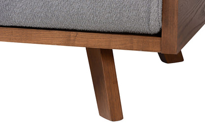 Baxton Studio - Uriel Sofa - Uriel-3S-Grey/Walnut-SF view 7