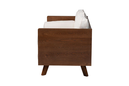 Baxton Studio - Uriel Sofa - Uriel-3S-Vanilla/Walnut-SF view 3