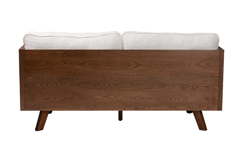 Baxton Studio - Uriel Sofa - Uriel-3S-Vanilla/Walnut-SF view 4