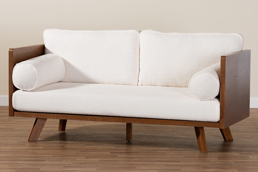 Baxton Studio - Uriel Sofa - Uriel-3S-Vanilla/Walnut-SF view 9