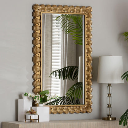 Baxton Studio - Vadim Mirror in Antique Gold - RXW-10950-Wall Mirror view 4