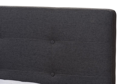 Baxton Studio - Valencia Full Size Bed - BBT6662-Dark Grey-Full view 4