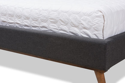 Baxton Studio - Valencia Full Size Bed - BBT6662-Dark Grey-Full view 7