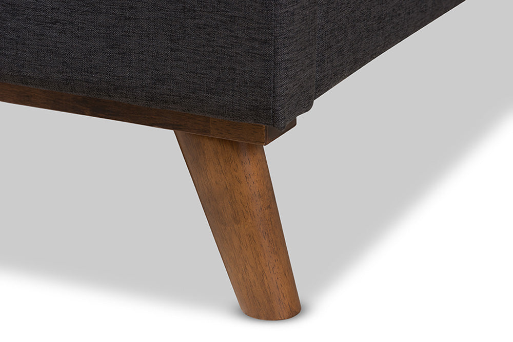 Baxton Studio - Valencia Full Size Bed - BBT6662-Dark Grey-Full view 8