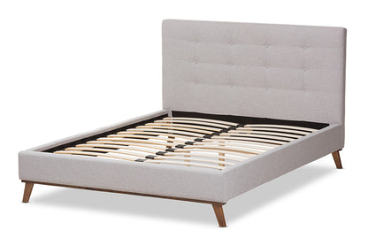 Baxton Studio - Valencia Full Size Bed - BBT6662-Greyish Beige-Full view 3