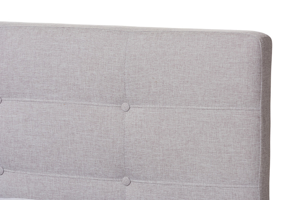 Baxton Studio - Valencia Full Size Bed - BBT6662-Greyish Beige-Full view 4