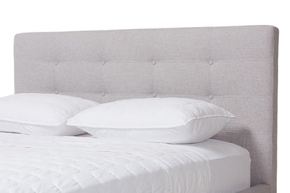 Baxton Studio - Valencia Full Size Bed - BBT6662-Greyish Beige-Full view 6