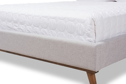 Baxton Studio - Valencia Full Size Bed - BBT6662-Greyish Beige-Full view 7