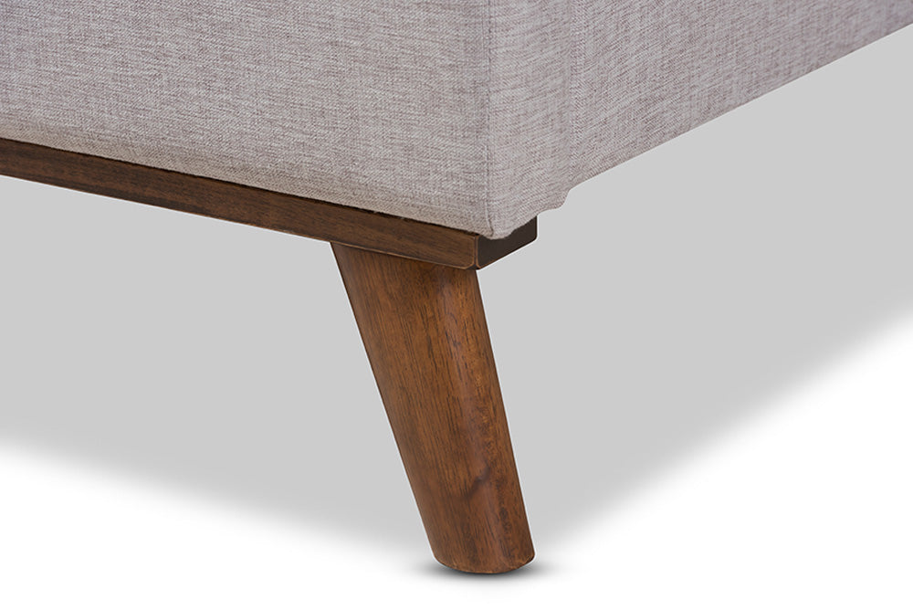 Baxton Studio - Valencia Full Size Bed - BBT6662-Greyish Beige-Full view 8