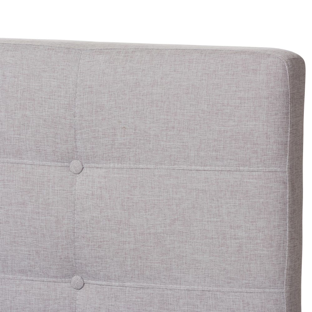 Baxton Studio - Valencia Queen Size Bed in Greyish Beige - BBT6662-Greyish Beige-Queen view 4