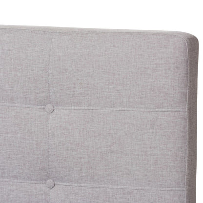 Baxton Studio - Valencia Queen Size Bed in Greyish Beige - BBT6662-Greyish Beige-Queen view 4