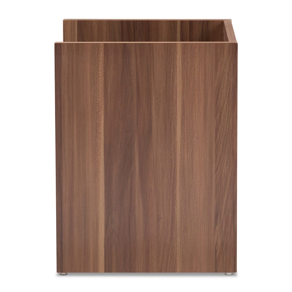 Baxton Studio - Vanda Nightstand in Black/"Walnut" Brown - VDNT0014-Walnut/Black-NS view 4
