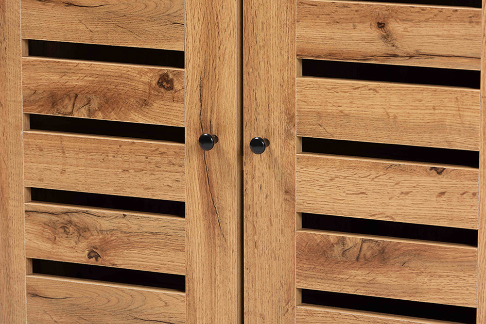 Baxton Studio - Vander Shoe Cabinet - MP007-Wotan Oak-Shoe Cabinet view 6