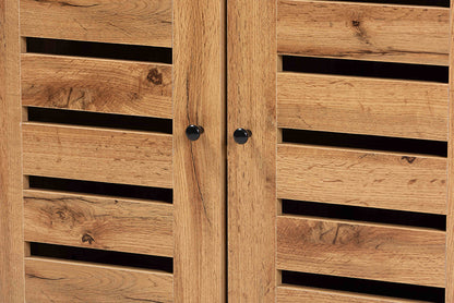 Baxton Studio - Vander Shoe Cabinet - MP007-Wotan Oak-Shoe Cabinet view 6