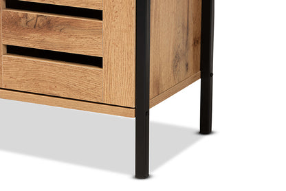 Baxton Studio - Vander Shoe Cabinet - MP007-Wotan Oak-Shoe Cabinet view 7