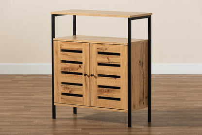 Baxton Studio - Vander Shoe Cabinet - MP007-Wotan Oak-Shoe Cabinet view 9