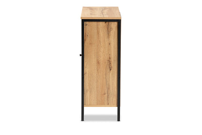 Baxton Studio - Vander Shoe Cabinet - MP008-Wotan Oak-Shoe Cabinet view 4