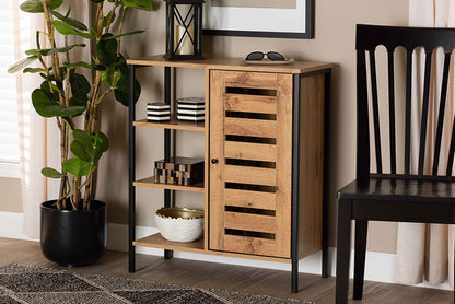 Baxton Studio - Vander Shoe Cabinet - MP008-Wotan Oak-Shoe Cabinet view 5