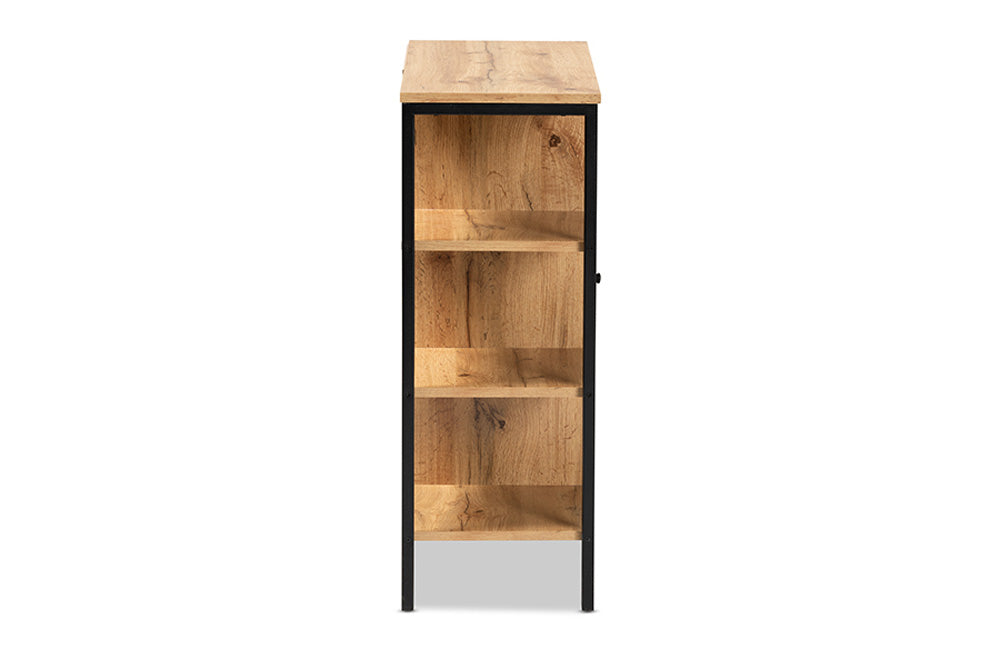 Baxton Studio - Vander Shoe Cabinet - MP008-Wotan Oak-Shoe Cabinet view 6