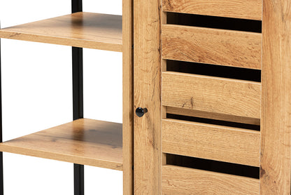 Baxton Studio - Vander Shoe Cabinet - MP008-Wotan Oak-Shoe Cabinet view 7