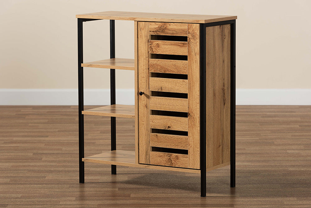 Baxton Studio - Vander Shoe Cabinet - MP008-Wotan Oak-Shoe Cabinet view 10