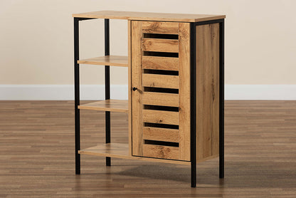 Baxton Studio - Vander Shoe Cabinet - MP008-Wotan Oak-Shoe Cabinet view 10