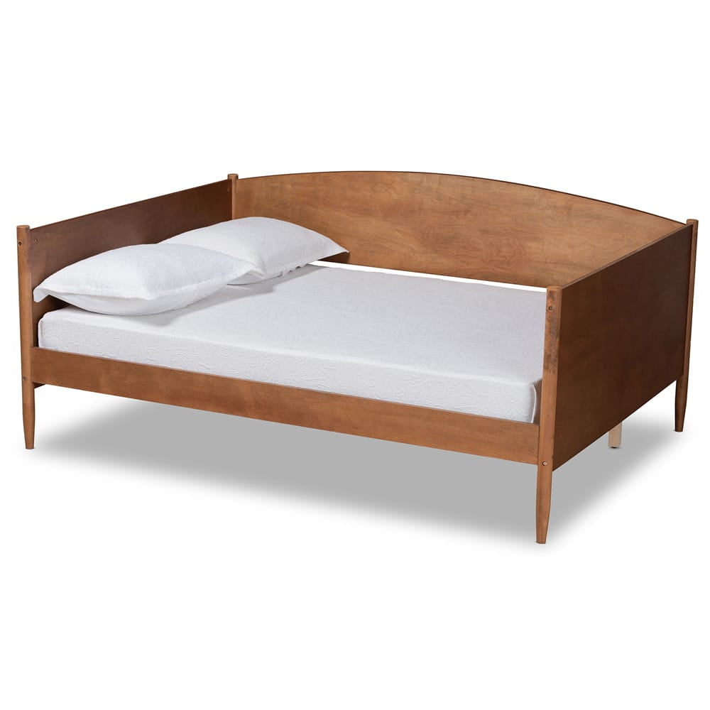 Baxton Studio - Veles Full Size Daybed in Ash Walnut - MG0016-Walnut-Daybed-Full view 1