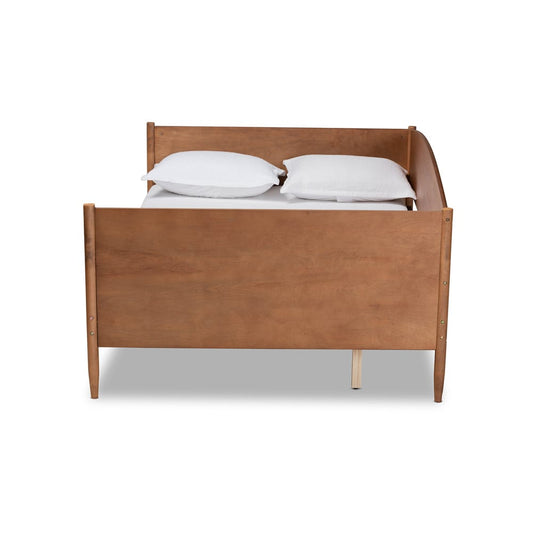 Baxton Studio - Veles Full Size Daybed in Ash Walnut - MG0016-Walnut-Daybed-Full view 2
