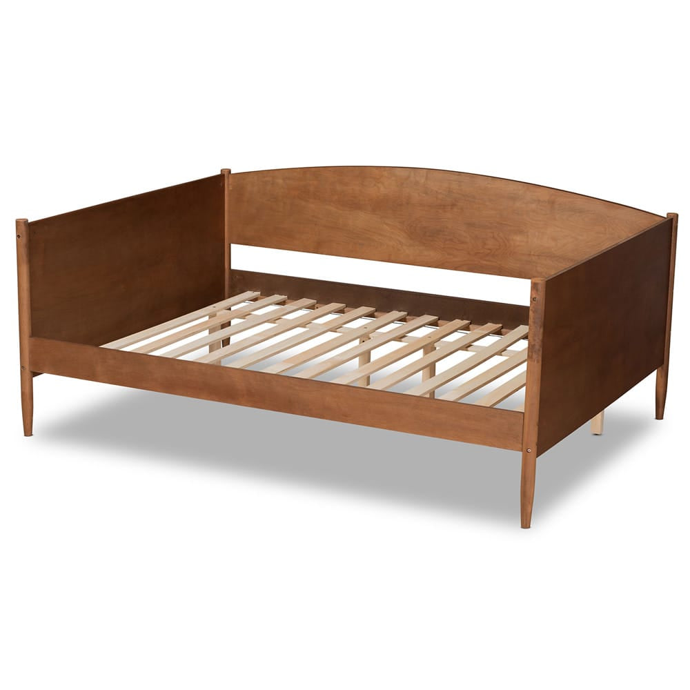Baxton Studio - Veles Full Size Daybed in Ash Walnut - MG0016-Walnut-Daybed-Full view 3