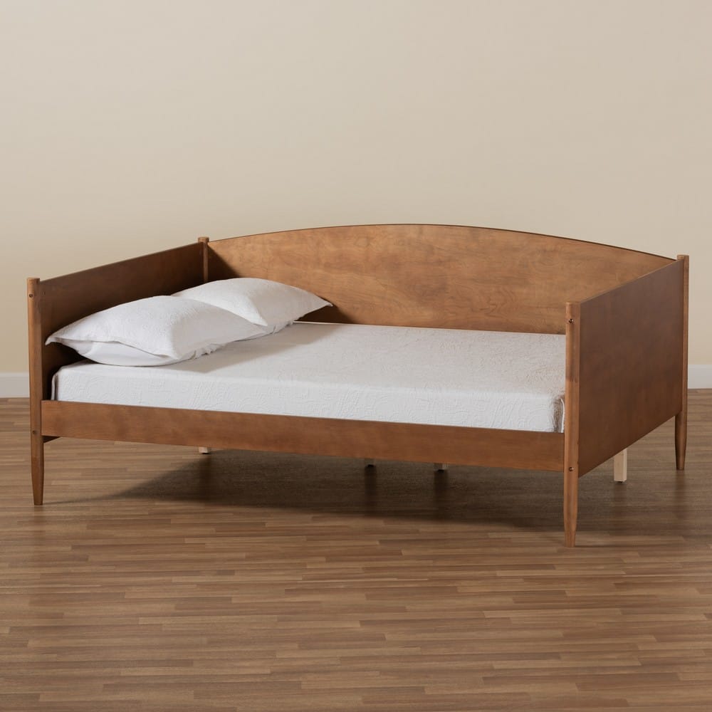 Baxton Studio - Veles Full Size Daybed in Ash Walnut - MG0016-Walnut-Daybed-Full view 7