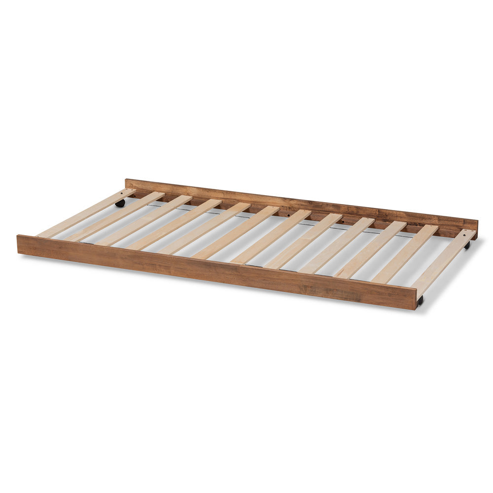 Baxton Studio - Veles Trundle in Ash walnut - MG0016-24-Ash Walnut-Trundle view 3