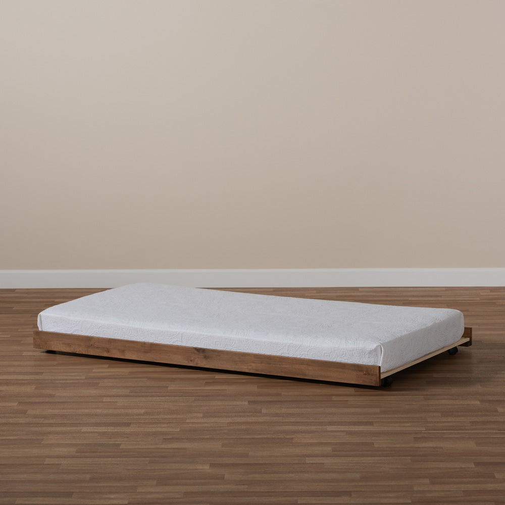 Baxton Studio - Veles Trundle in Ash walnut - MG0016-24-Ash Walnut-Trundle view 5