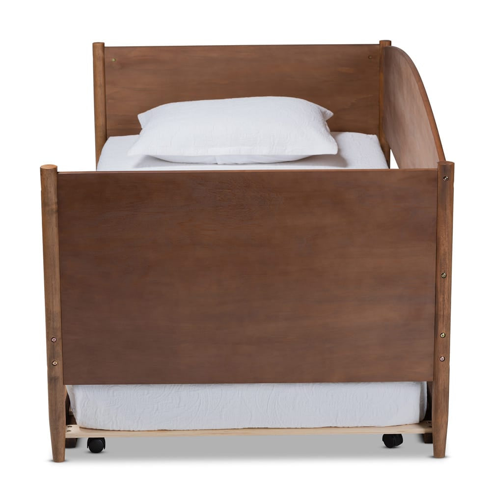 Baxton Studio - Veles Twin Size Daybe w/ Trundle in Ash walnut - MG0016-Ash Walnut-Daybed with Trundle view 3