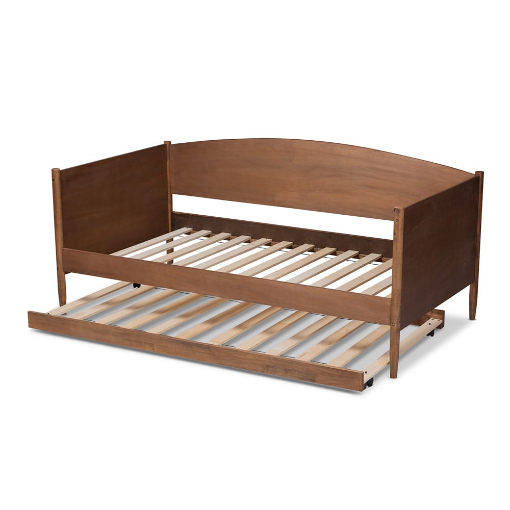 Baxton Studio - Veles Twin Size Daybe w/ Trundle in Ash walnut - MG0016-Ash Walnut-Daybed with Trundle view 5